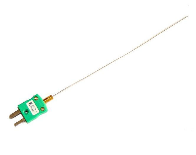 0.25mm Diameter Fast Response Mineral Insulated Thermocouple with IEC Miniature Plug - Type K - Insulated Junction