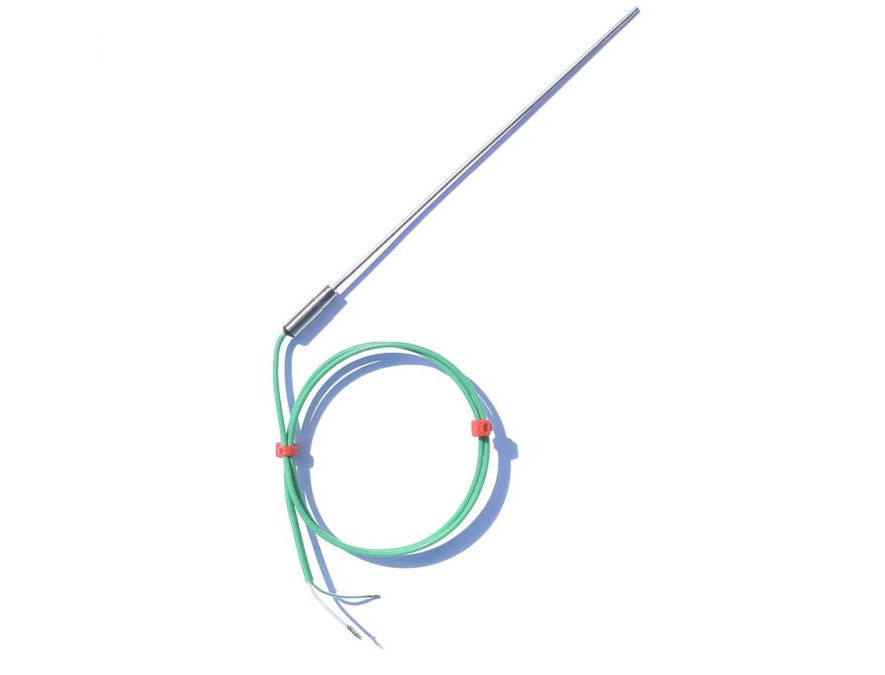 0.25mm Diameter Fast Response Mineral Insulated Thermocouple with Plain Pot & PFA IEC Tails - Type K - Grounded Junction