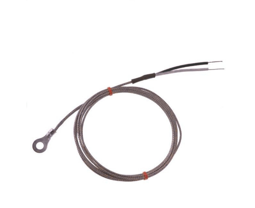IEC Washer Thermocouple, Glassfibre insulated Cable with Stainless Steel Over-Braid Type J with Bare Tails Termination