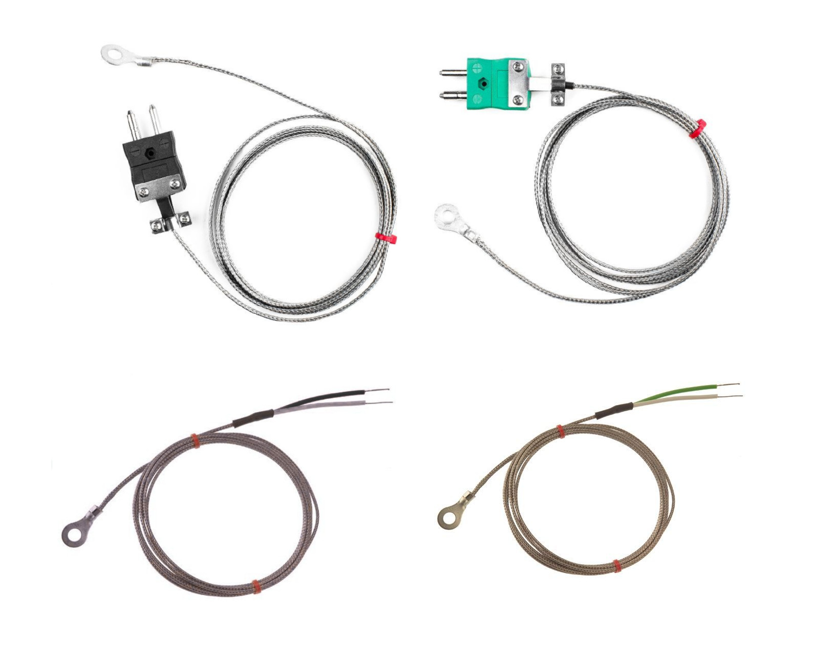IEC Washer Thermocouple, Glassfibre insulated Cable with Stainless Steel Over-Braid