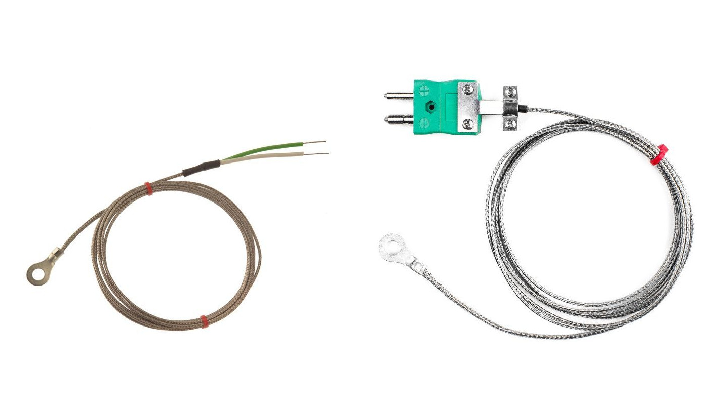 IEC Washer Thermocouple, Glassfibre insulated Cable with Stainless Steel Over-Braid Type K