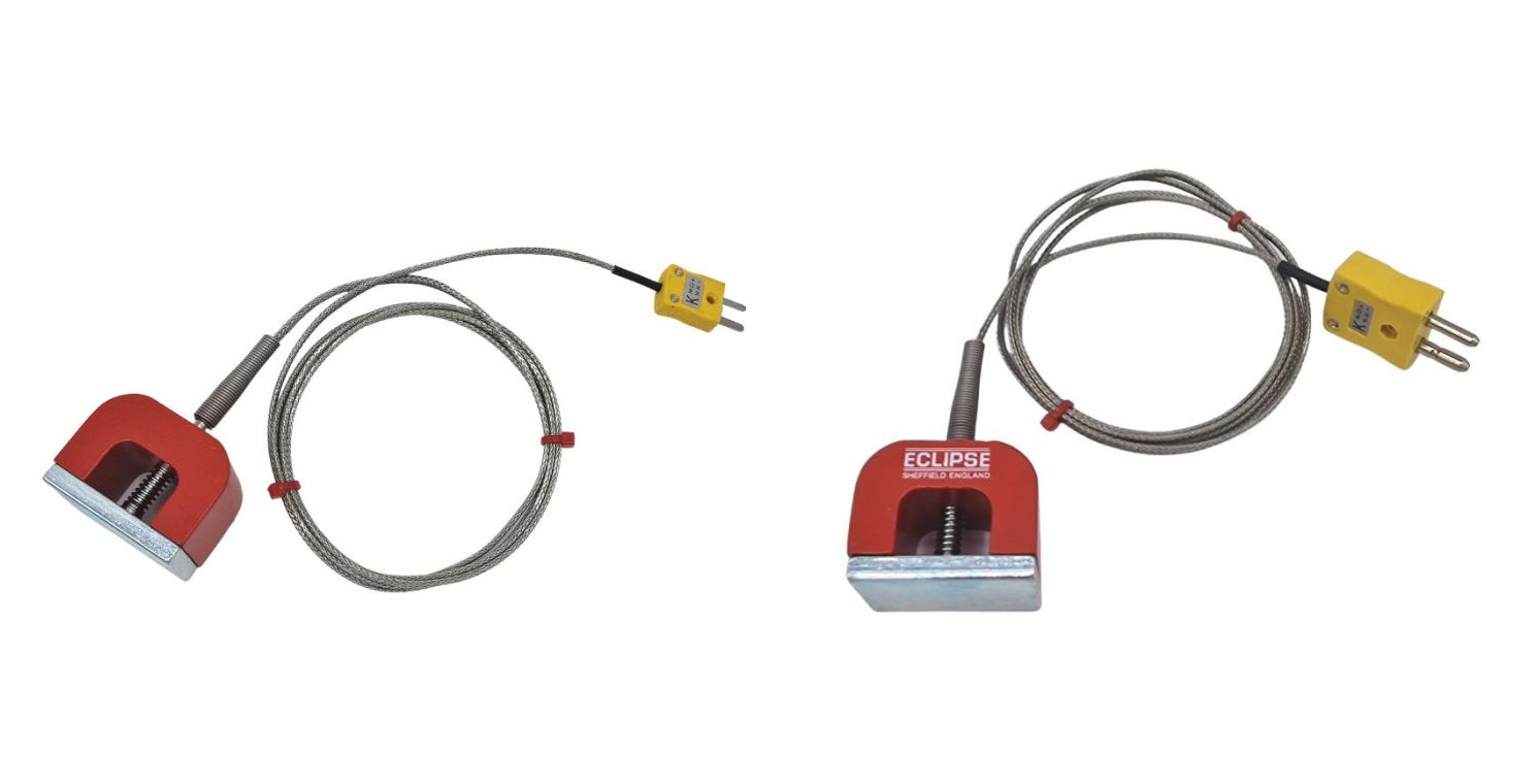 ANSI Type K 11.8kg Pull Power (Horseshoe) Magnet Thermocouple, PFA Insulated Cable with Stainless Steel Over-Braid