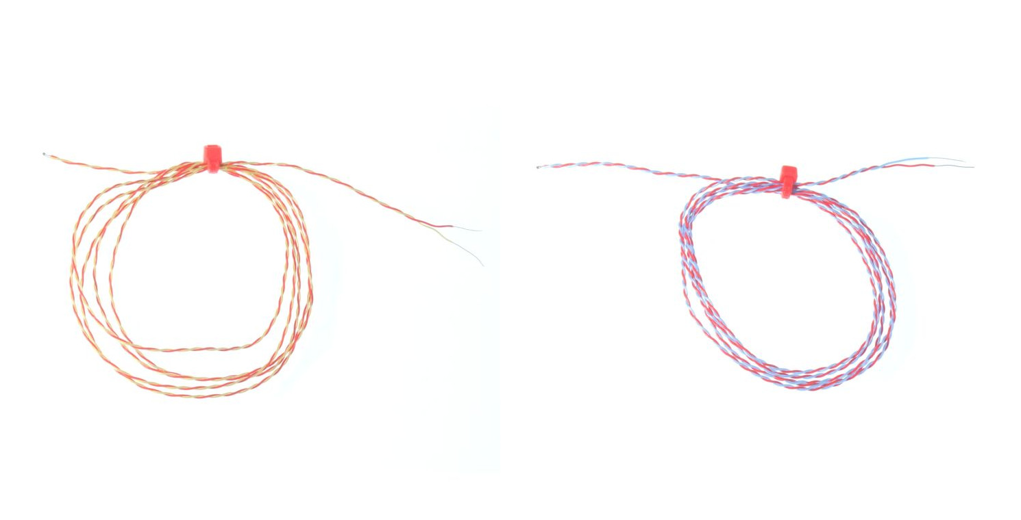 ANSI PFA Insulated Exposed Junction Thermocouple with Bare Tails