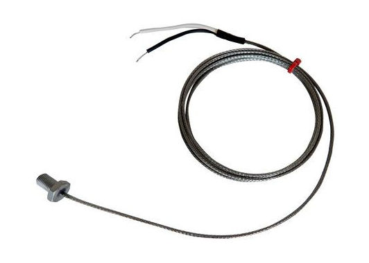 IEC Bolt Thermocouple, Glassfibre Stainless Steel Over Braided Cable - Type J