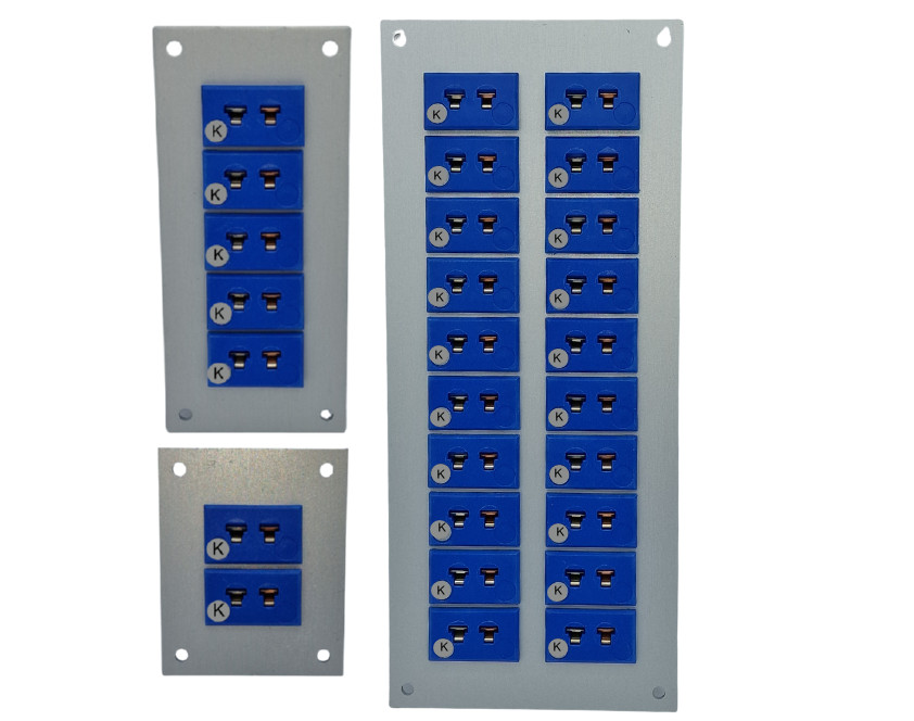 Thermocouple Connector Aluminium Panel with Type K JIS Miniature Sockets