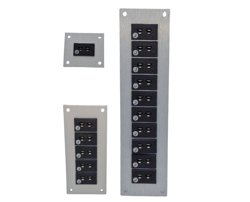Thermocouple Connector Aluminium Panel with Type J IEC Miniature Sockets