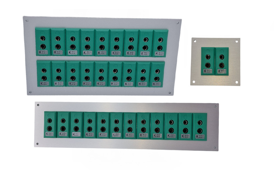 Thermocouple Connector Aluminium Panel with Type K IEC Standard Sockets