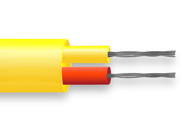 PFA Flat Pair Thermocouple Cable / Wire ANSI