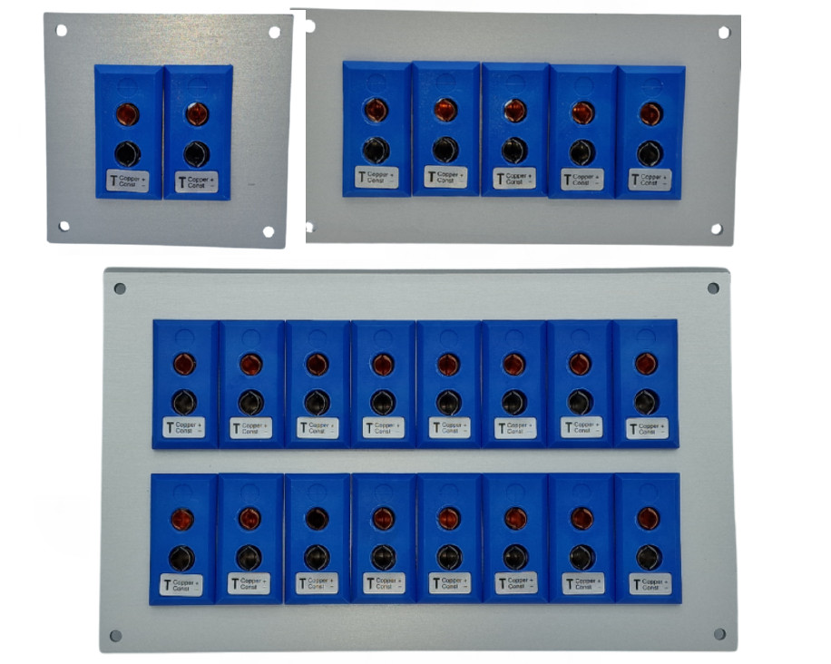 Thermocouple Connector Aluminium Panel with Type T ANSI Standard Sockets