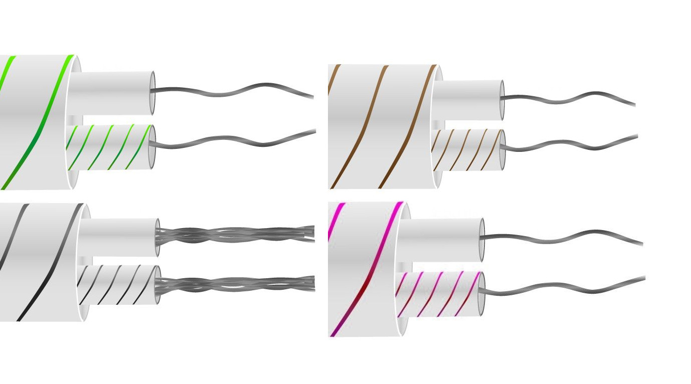 Glassfibre Flat Pair Thermocouple Cable / Wire IEC - 7/0.2mm Strand