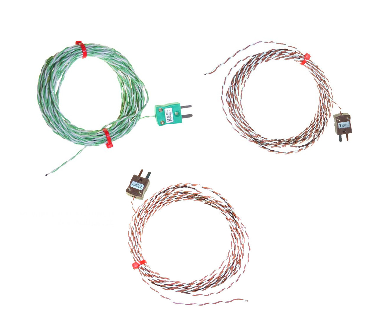 PFA insulated Twin Twisted IEC Exposed Junction Thermocouple with Miniature Plug
