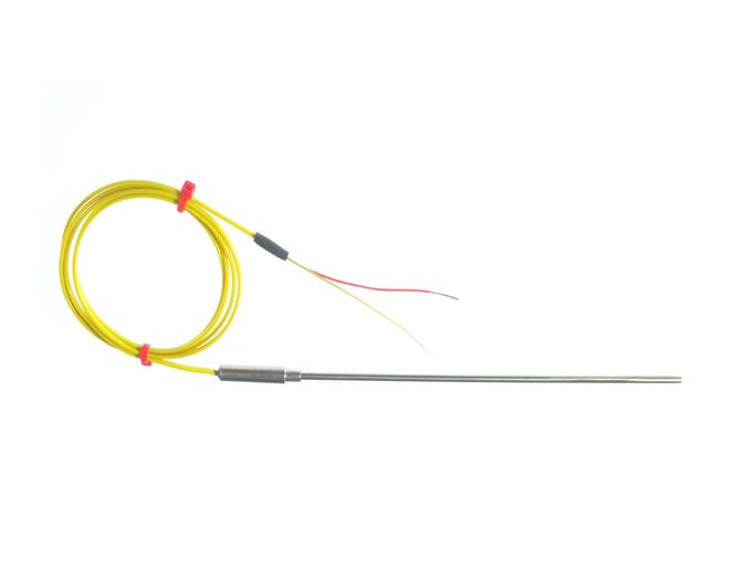 0.81mm Diameter Plain Pot Seal with 1 Metre of PFA Insulated Lead, ANSI 7/0.2mm flat pair with tails – Insulated Junction