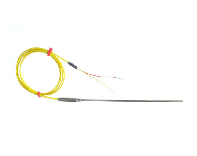 ANSI 0.5mm Diameter Plain pot seal with 1 Metre of PFA insulated lead ANSI, 7/0.2mm flat pair with tails - Grounded Junction