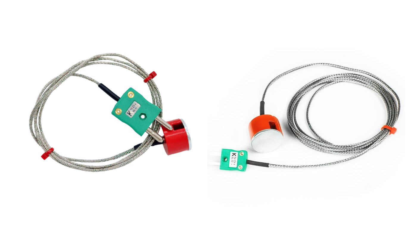 IEC Type K 3kg Pull Magnet Thermocouple, PFA Insulated Cable with Stainless Steel Over-Braid