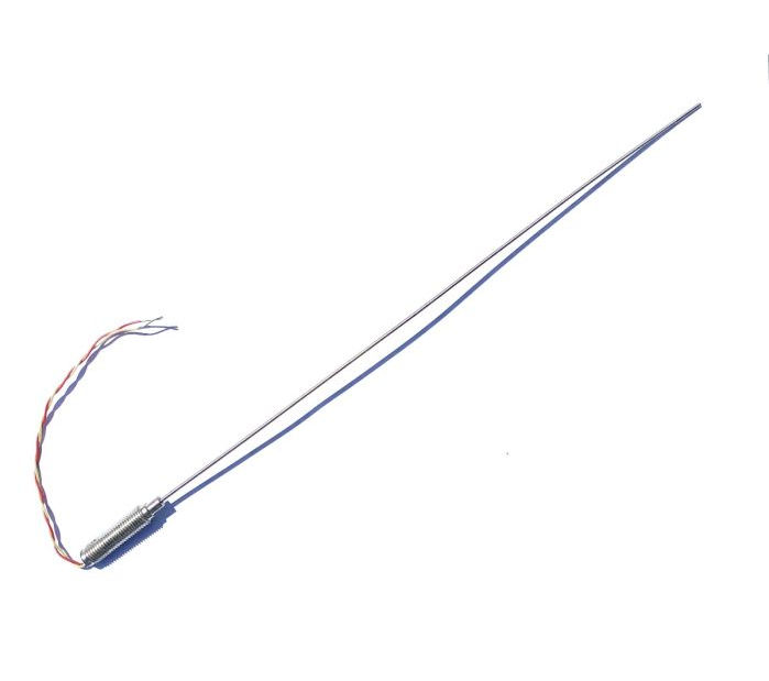 ANSI 0.25mm Diameter Fast Response Mineral Insulated Thermocouple with Threaded Pot & PFA ANSI Tails - Type K Insulated Junction