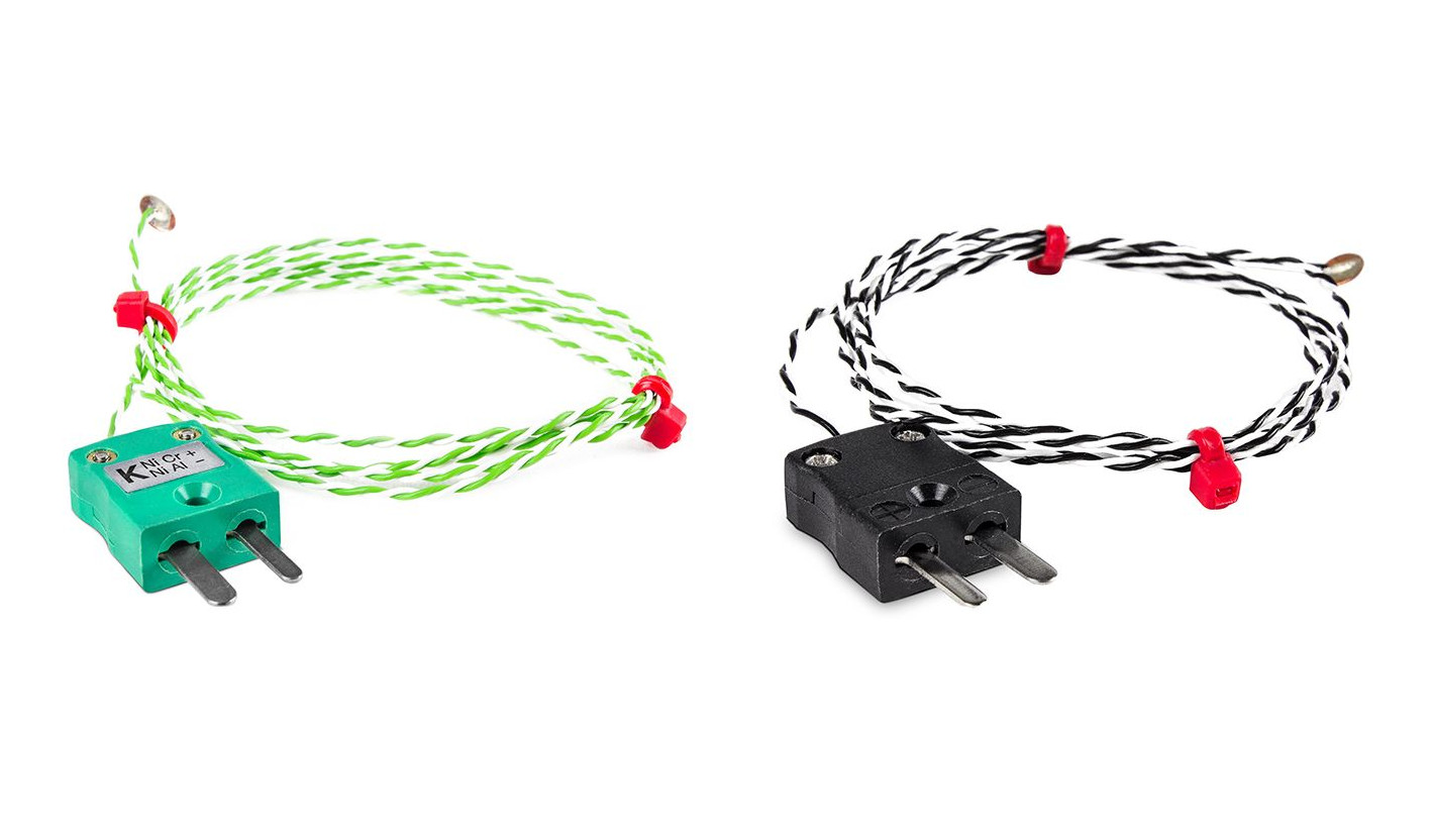 IEC & BS Fine Wire Disc Thermocouple, PTFE with Miniature Plug