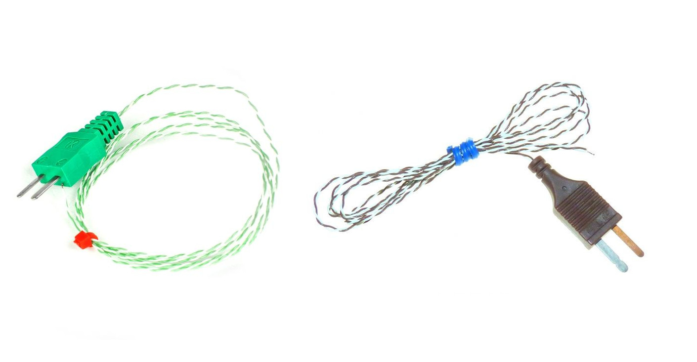 IEC Exposed Junction thermocouple PFA Insulated Twin Twisted with Moulded-on Plug