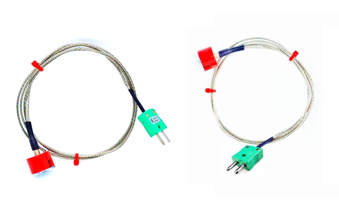 IEC Type K 1.9kg Pull Button Magnet Thermocouple, PFA Insulated Cable with Stainless Steel Over-Braid