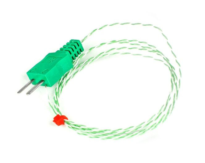 IEC Exposed Junction thermocouple PFA Insulated Twin Twisted with Moulded-on Plug - Type K