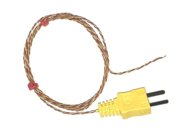 ANSI PFA Insulated Exposed Junction thermocouple with Moulded-on Plug