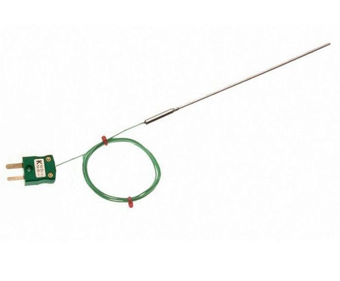 IEC Mineral Insulated Thermocouple with Plain Pot Seal, 1m of PFA Insulated IEC Lead and Mini Plug Termination