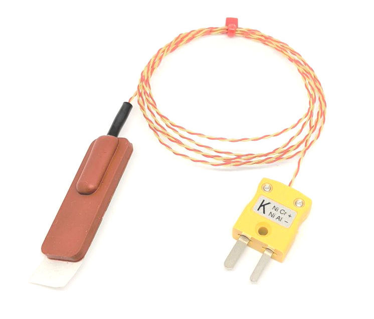 ANSI Silicone Rubber Patch Thermocouple, PFA Twin Twisted - Type K With Miniature Plug Termination