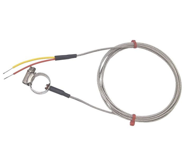 ANSI Pipe Surface Thermocouple, Glassfibre Stainless Steel Overbraid