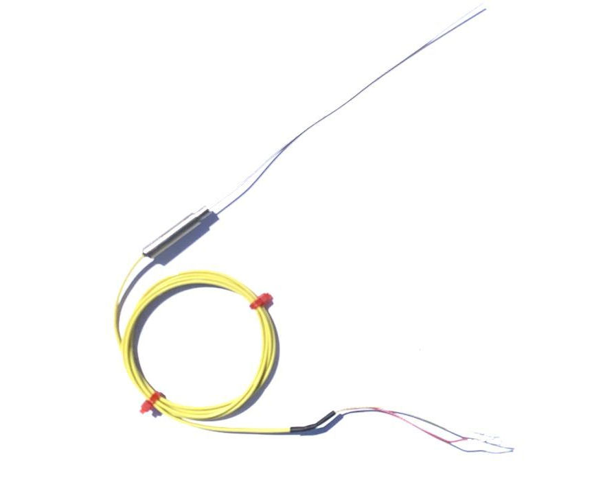 ANSI 0.25mm Diameter Fast Response Mineral Insulated Thermocouple with Plain Pot & PFA ANSI Tails