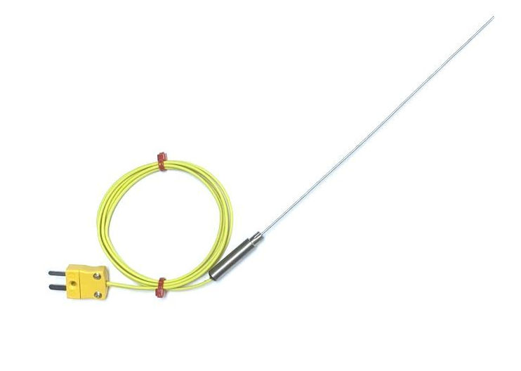 Mineral Insulated Thermocouple with Plain Pot Seal and PFA Insulated ANSI Lead with fitted mini plug - Type K