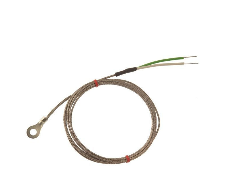 IEC Washer Thermocouple, Glassfibre insulated Cable with Stainless Steel Over-Braid Type K with Bare Tails Termination