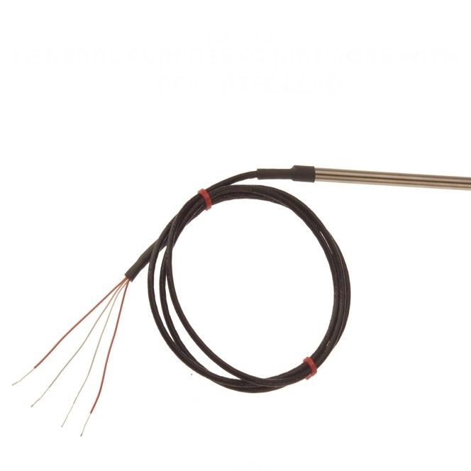 General Purpose Pt100 Probe with PFA lead - Type RTD / PRT