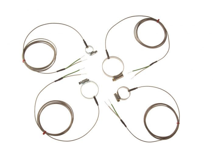 IEC Pipe Surface Jubilee Clip Style Thermocouple, Glassfibre stainless steel overbraid