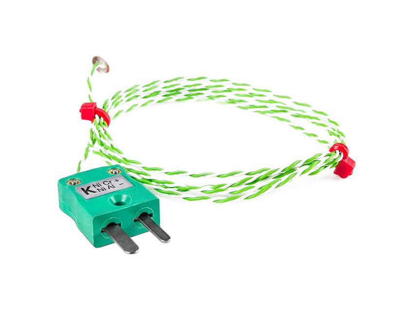 BS Fine Wire Disc Thermocouple, PTFE with Miniature Plug - Type K