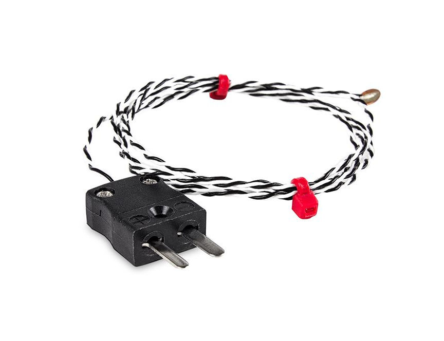IEC Fine Wire Disc Thermocouple, PTFE with Miniature Plug - Type J
