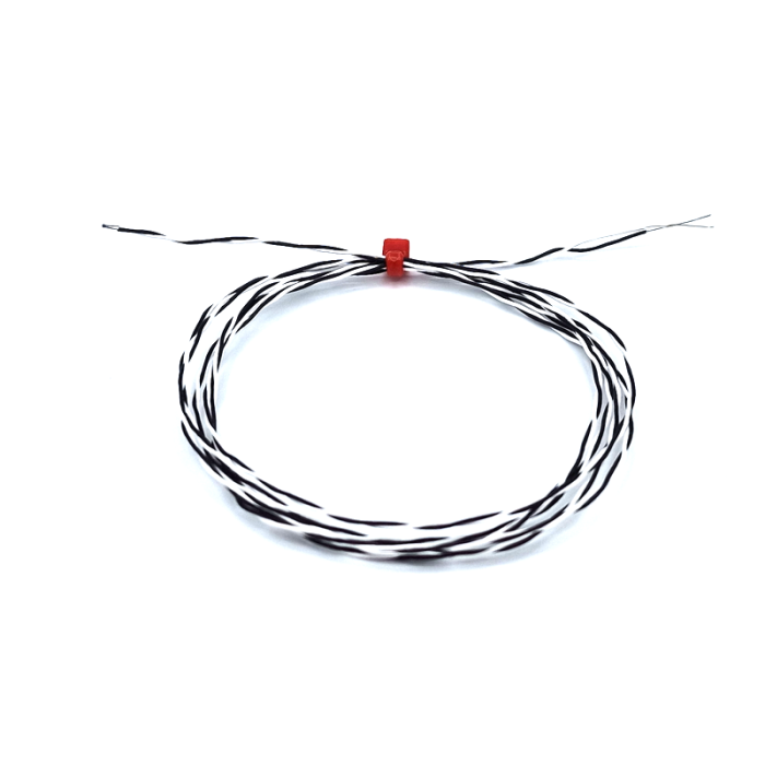 PTFE insulated Twin Twisted IEC Exposed Junction Thermocouple with Bare Tails - Type J