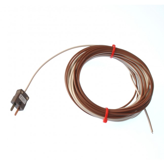Exposed Junction Thermocouple Type K, 1/0.376mm Single Shot PTFE with Miniature Plug