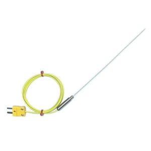 Mineral Insulated Thermocouple with Plain Pot Seal and PFA Insulated ANSI Lead with fitted mini plug - Type K - 4.5mm x 500mm