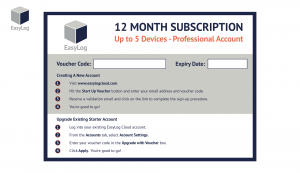 Lascar Start-up Cloud voucher 12 months up to 5 devices