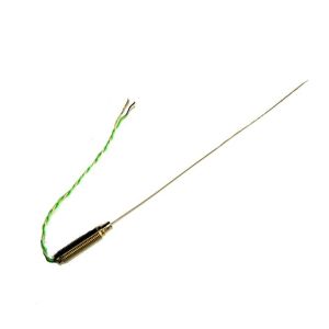 0.81mm Diameter Fast Response Thermocouple with IEC threaded pot & tails - Grounded Junction - 100mm