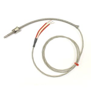 Adjustable Bayonet Pt100, Glassfibre Stainless Steel Overbraided Cable - Type RTD / PRT