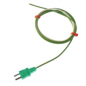 PTFE Single Shot IEC Exposed Junction Thermocouple with Moulded-on Miniature Plug - Type K