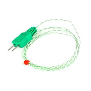IEC Exposed Junction thermocouple PFA Insulated Twin Twisted with Moulded-on Plug - Type K - 1/0.3mm - 1M Length