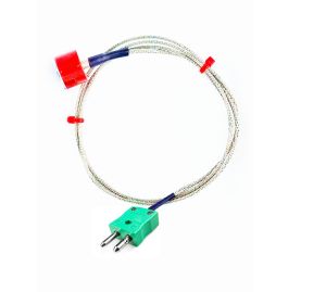 IEC Type K 1.9kg Pull Button Magnet Thermocouple, PFA Insulated Cable with Stainless Steel Over-Braid Terminating in Miniature or Standard Plug