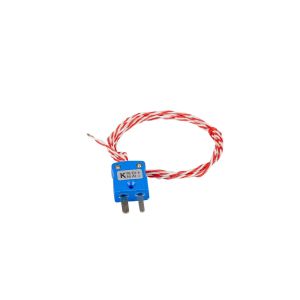 JIS Type K Exposed Welded Tip Thermocouple 1/0.3mm PFA Twin Twisted Cable with Miniature Plug 3m