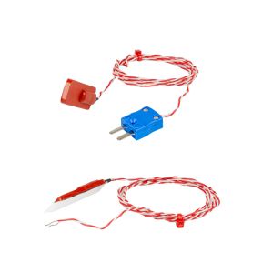 JIS Silicone Rubber Patch Thermocouple Type K PFA Twin Twisted With Miniature Plug or Bare Tails