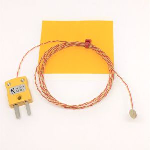 ANSI Fine Wire Disc Thermocouple, PFA with Miniature Plug - Type K