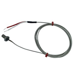 JIS Bolt Thermocouple, Glassfibre Stainless Steel Over Braided Cable - Type K