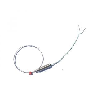 0.25mm Diameter Fast Response Mineral Insulated Thermocouple with Threaded Pot & PFA IEC Tails - Type K