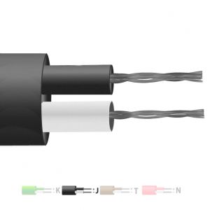 Type J PFA Insulated Flat Pair Thermocouple Cable / Wire (IEC)