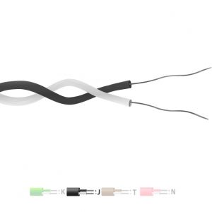 Type J PTFE Insulated Twin Twisted Pair Thermocouple Cable / Wire (IEC)